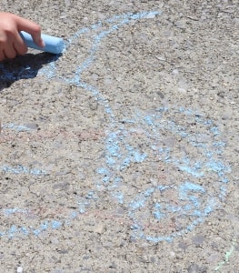 sidewalk Chalk Dog