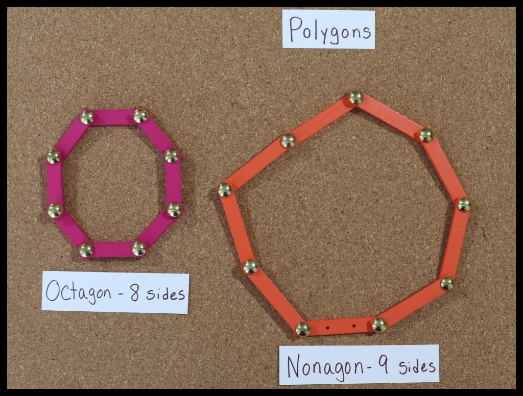 Geometry Stick Box Octagon and Nonagon