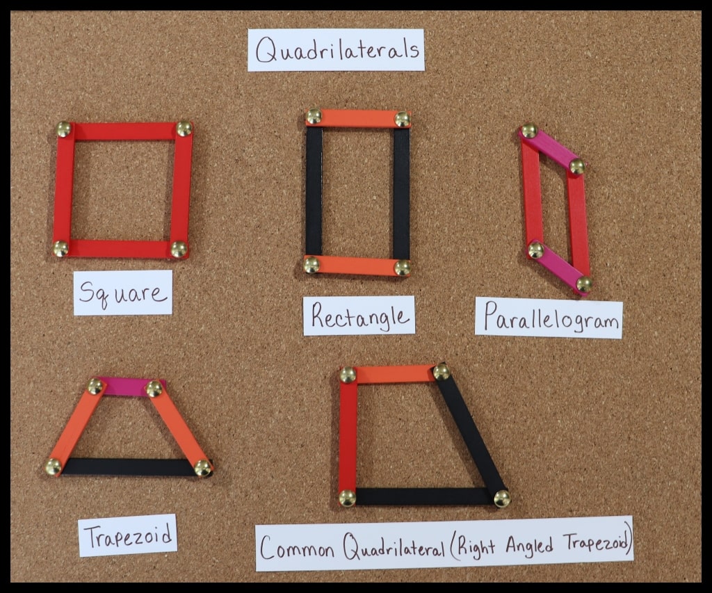 Geometry Stick Box Quadrilaterals