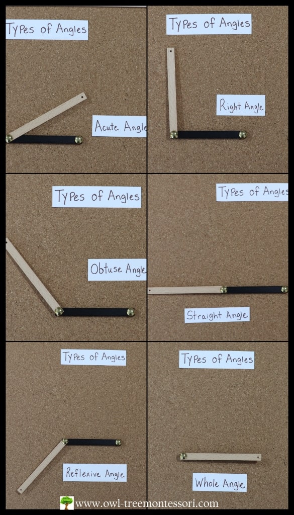 Montessori Geometry Stick Box Types of Angles