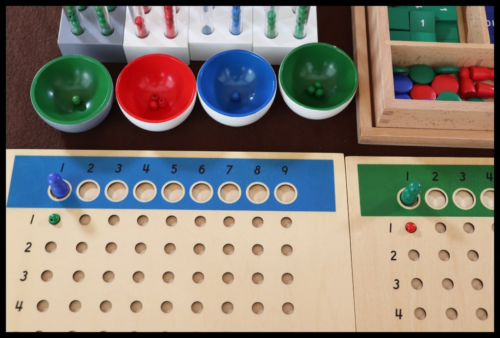 Montessori Racks and Tubes Two Digit Divisor