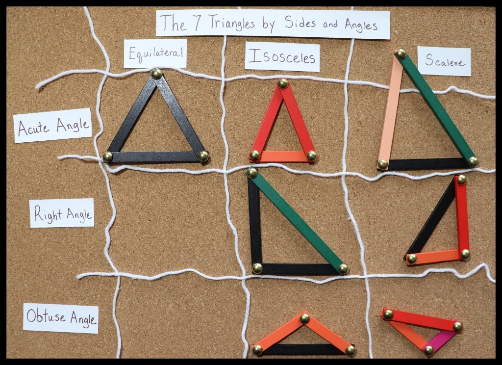 Geometry Stick Box 7 Triangles by Sides and Angles