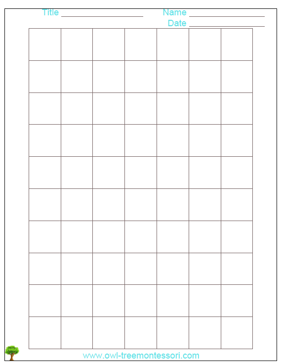 Large Grid Paper Variety