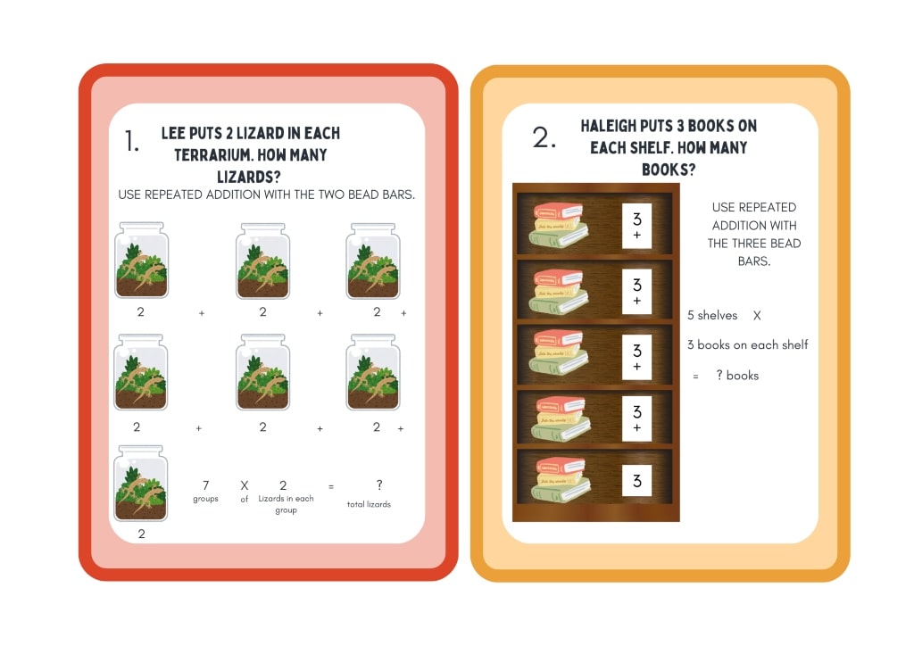 Multiplication Repeated Addition Task Cards