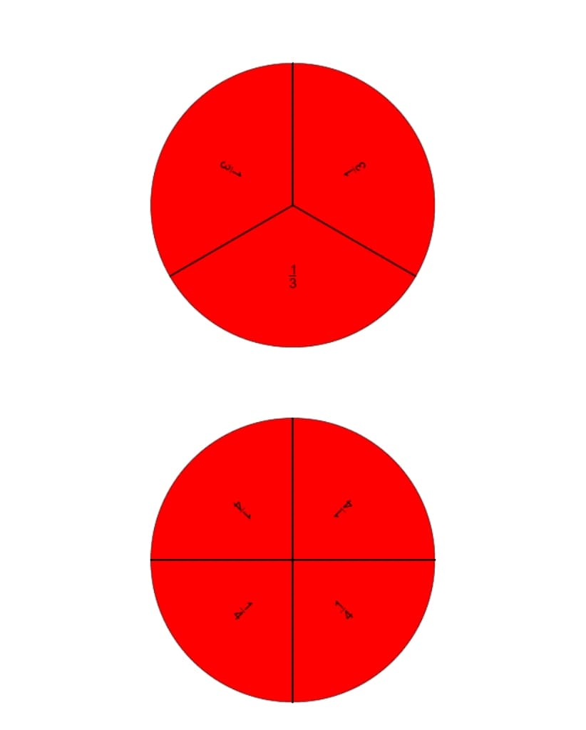 Printable Montessori Fraction Circles